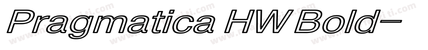 Pragmatica HW Bold字体转换